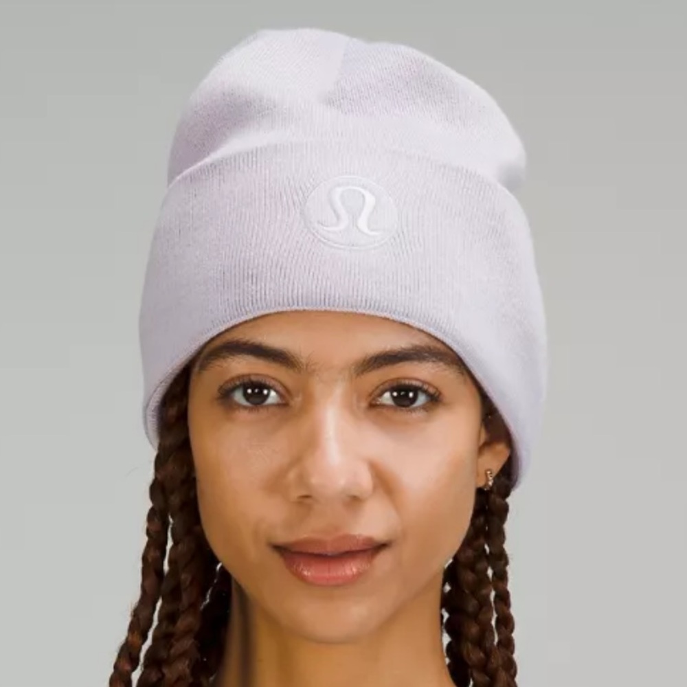 NWOT Lululemon Warm Revelation Beanie Merino Wool Lilac - Picture 3 of 4